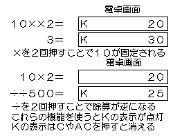 電卓画面(カシオ)